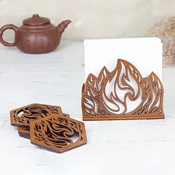 Дерев'яна серветниця VANZA BONFIRE walnut - мініатюра 4