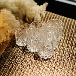 Набір чарок для віскі Yiwu Shot glass 6 штук по 75 мл склянки для міцних напоїв з товстими стінками HP-17-34 - мініатюра 2