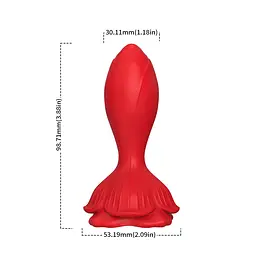 Анальна пробка - Rosenberg Red, 9 Vibration Functions - мініатюра 3