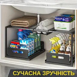 Металевий органайзер під мийку з шухлядами - мініатюра 4