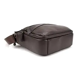 Чоловіча шкіряна сумка через плече Tiding Bag M56-9981C коричнева - мініатюра 5