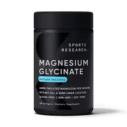 Магній Sport Research 160мг (Glycinate) - 120 софтгелів, для м’язів і нервової системи