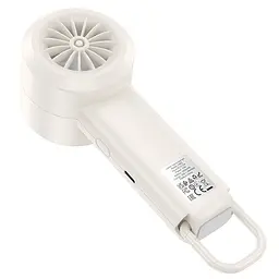 Портативний вентилятор Hoco HX63 Fashion high-speed handheld fan 2000 mAh White - мініатюра 7