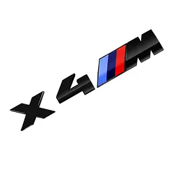 Емблема напис X4M для BMW чорна 150х27 мм пластик (на скотчі)