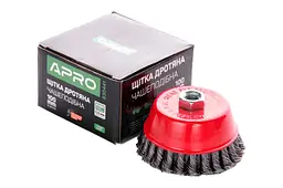 Корщітка APRO для болгарки УШМ дротяна щітка чашкова 100 мм x М14 - мініатюра 3