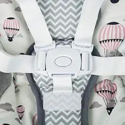 Крісло-гойдалка Kinderkraft Flo Pink сіре з рожевим (00-00158384) - мініатюра 6