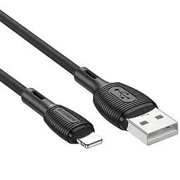 Дата кабель Borofone BX86 Advantage USB to Lightning (1m) Black - мініатюра 2
