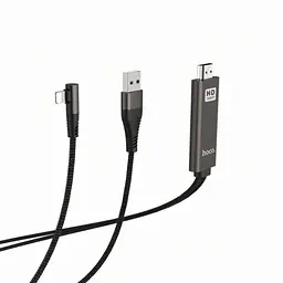Кабель адаптер HOCO UA14, Lightning HDMI USB, довжина 2 м, передача зображення, підтримка HD - мініатюра 5