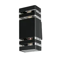 Бра настінне Levistella 7672024-2 BK, E27, 60W, чорний метал, IP54, вуличний стиль