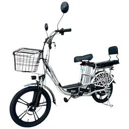 Електровелосипед Minako U18" 600W 60V 26Ah + сидіння/багажник сірий