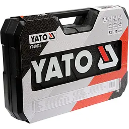 Набір головок торцевих Yato квадрат 1/2", 3/8", 1/4" з інструментами насадки викруткові 173 шт. (YT-38931) - мініатюра 10
