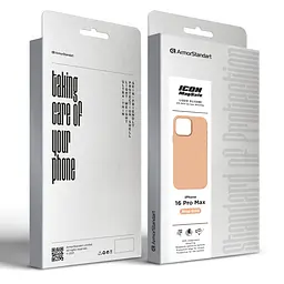 Силиконовый чехол с MagSafe для Apple iPhone 16 Pro Max, ICON2 MagCase, золотой, противоударный, панель с мягкой подкладкой, защита всего корпуса, поддержка беспроводной зарядки, совместим с защитными стеклами и пленками, ArmorStandart (ARM80196) - мініатюра 10