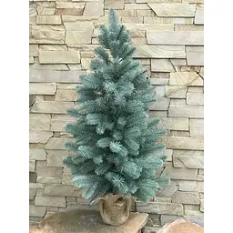Ялинка Hvoya Premium лита в мішковині 90 см блакитна - мініатюра 5