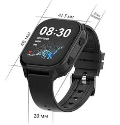 Дитячий смарт-годинник Wonlex KT19 PRO Max годинник-телефон з відеодзвінком GPS WI-FI і SIM-картою Black (19131) - мініатюра 4