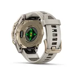 Смарт-часи Garmin Fenix 8 43 мм AMOLED Сапфір Туманно-сірий/М'яке золото з силіконовим ремінцем QuickFit 20 мм - мініатюра 2