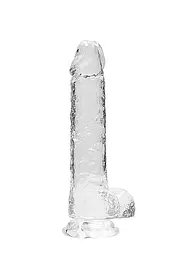 Фалоімітатор RealRock Crystal Clear 8”, 21 см (прозорий) - мініатюра 7