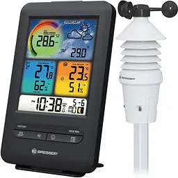 Метеостанція Bresser WIFI Colour 4-in-1 UV_Light Sensor Black (7002534) - мініатюра 5