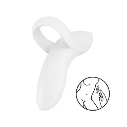 Вібратор на палець Satisfyer Bold Lover White, гнучкий - мініатюра 1