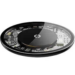 Бездротовий зарядний пристрій Baseus Simple 15W WXJK-BA02 Transparent - мініатюра 2