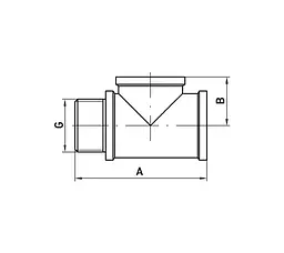 Трійник Koer Kf.T06FMF.Wn 1/2'' Взв (без нікелю) KR3029 - мініатюра 2
