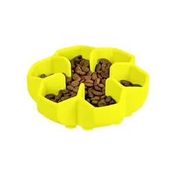 Миска для повільного харчування Waudog Silicone 450 мл жовтий - мініатюра 6