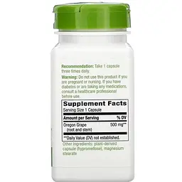 Корінь Орегонського винограду Nature's Way Oregon Grape 500 мг 90 капсул - мініатюра 2
