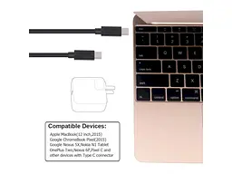 Кабель USB Type-C Choetech USB Type C to USB Type C 3m Black (CC0004) - мініатюра 5