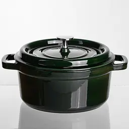 Кокотниця чавунна емальована 2,5 л, малахіт Yongkang HP-FLG-9 green