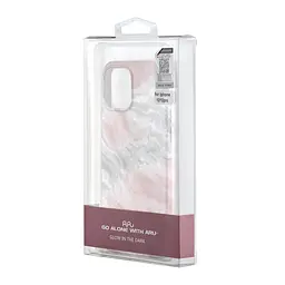 Чохол Lum Neon (світяться у темряві) iPhone 12 Marble Pink - мініатюра 2