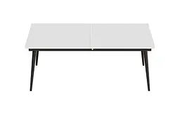 Стіл журнальний трансформер Dandi Small Ferrum-decor 45x120(160)x60 Чорний метал ДСП Білий 16 мм (FRD-106791) - мініатюра 9