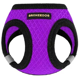 Шлея для собак Bronzedog Mesh Vest, розмір 3XS, 24х26 см, фіолетова - мініатюра 2
