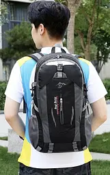 Рюкзак легкий спортивний 25L HongJing Чорний - мініатюра 6