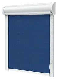 Тканинний ролет закрита система з боковими планками Льон Джинс 80*200 закрита система