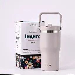Термокружка Gusto Індиго GT136 600 мл рожева - мініатюра 6