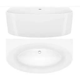 Ванна акрилова пристінна Rea Malta 170x88 white REA-W3003, Білий