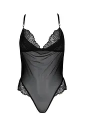 Сітчасте боді з мереживним ліфом Passion DELIENA Body S/M black - мініатюра 3