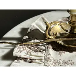 Серветка під тарілку Ecotton Duck Beige водовідштовхувальна кругла з рюшами 43 см (25576) - мініатюра 5