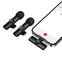 Бездротова мікрофонна система BOROFONE BFK16A Winner dual-mic (Lightning) Black - мініатюра 3