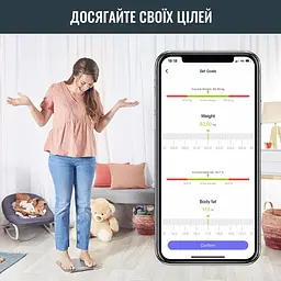 Ваги підлогові Tefal Goodvibes Life Bluetooth 160 кг AAAx3 в комплекті скло сірі - мініатюра 6