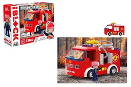 Конструктор IBLOCK JUNIOR Пожежна машина Pumper Rescue Truck із фігурками 130 деталей для дітей 5