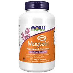 Магній L-треонат Now Foods Magtein 180 vcaps