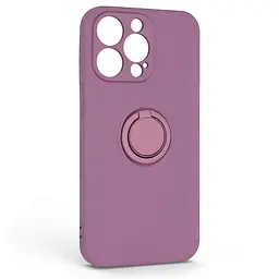 Силиконовый чехол для Apple iPhone 13 Pro, Icon Ring, фиолетовый, панель-накладка, с кольцом-подставкой на 360°, противоударный, возможность использования магнитных держателей, ArmorStandart (ARM68673)