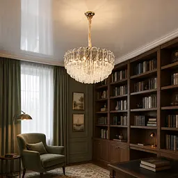Підвісна кришталева люстра Splendid Ray L5726/500/7 (FGD), золото, 7 ламп E14, від 10-18 м²
