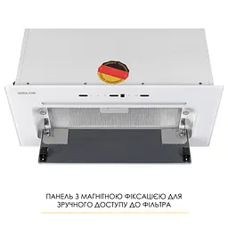 Витяжка повновбудована WEILOR LUMINA WBG 66 WHITE - мініатюра 10