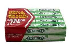Упаковка жувальних гумок Wrigley's Spearmint Chewing Gum 200 шт. - мініатюра 3