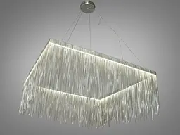 Люстра стельова LED Diasha LSD-800F-HR, 48W, регульована висота 70-155 см, діаметр 80 см, світлодіодна, для коридору та вітальні - мініатюра 2