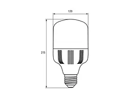 Лампа світлодіодна EUROLAMP 40W E27 6500K надпотужна (12) - мініатюра 3