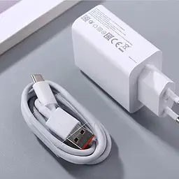 Зарядний пристрій 33W + кабель USB Type C 6,5A Qualcomm QC3.0, QC4.0 АВS пластик Білий - мініатюра 3