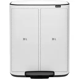 Бак для сміття Brabantia Bo з педаллю 2x30 л білий (211447) - мініатюра 3