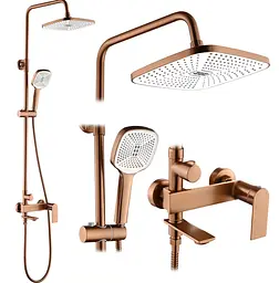 Душова система з виливом Rea Storm brushed copper REA-P3000
